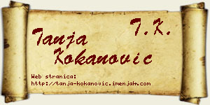 Tanja Kokanović vizit kartica